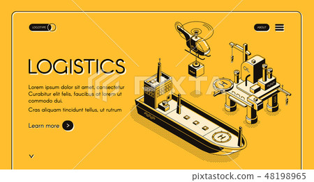 Industrial company logistics web banner 48198965