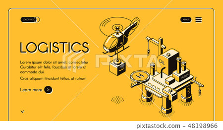 Air logistics company isometric web banner Air logistics company isometric web banner 48198966