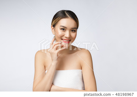 Beautiful Charming Asian young woman smile with white teeth, feeling so happiness and cheerful with Beautiful Charming Asian young woman smile with white teeth, feeling so happiness and cheerful with 48198967