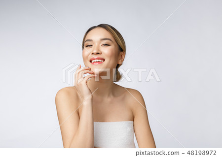 Beautiful Charming Asian young woman smile with white teeth, feeling so happiness and cheerful with Beautiful Charming Asian young woman smile with white teeth, feeling so happiness and cheerful with 48198972