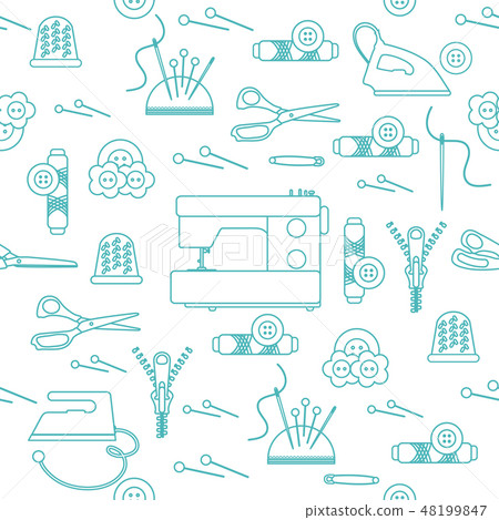 Sewing and needlework seamless pattern 48199847