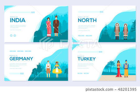 couples from different countries of the world. Traditional clothing of different nationalities couples from different countries of the world. Traditional clothing of different nationalities 48201395