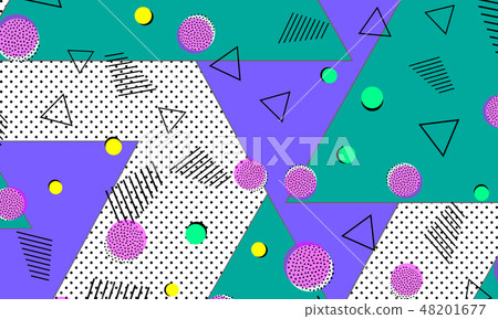 Pop art color background. Memphis pattern Pop art color background. Memphis pattern 48201677