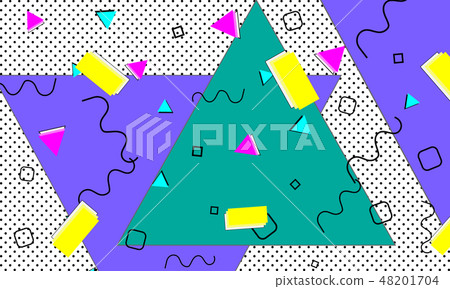 Pop art color background. Memphis pattern Pop art color background. Memphis pattern 48201704