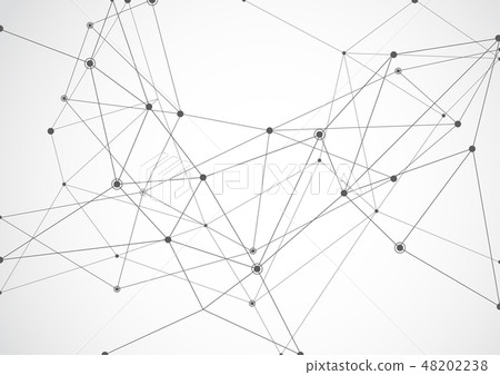 Abstract geometric connecting dots and lines - Stock Illustration ...