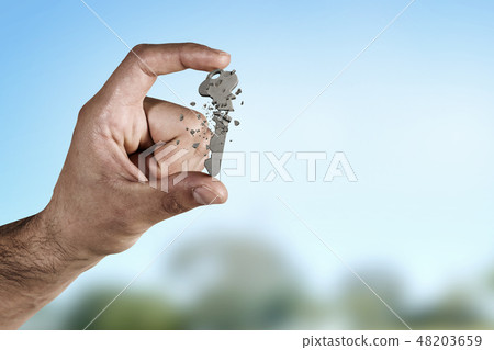 Key between fingers Key between fingers 48203659