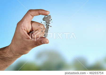 Key between fingers 48203754