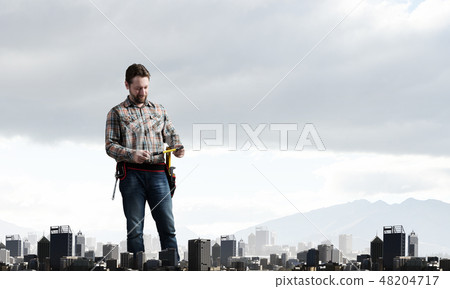 Adult engineer man 48204717