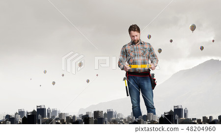 Adult engineer man Adult engineer man 48204960