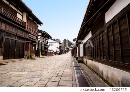 Toyama Yao Japan's Way Hundred Selection Suwa-machi Main Street Line Uphill Slope 2019.02 c-2 48206735