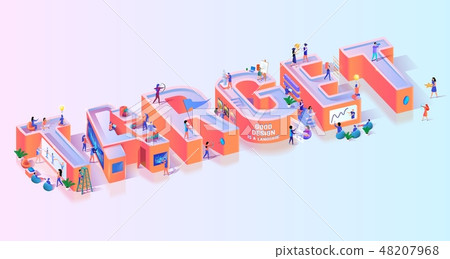 Objective Business Target Effort Typography Banner 48207968