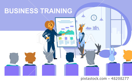 Business Training for Animal Employees in Office. 48208277