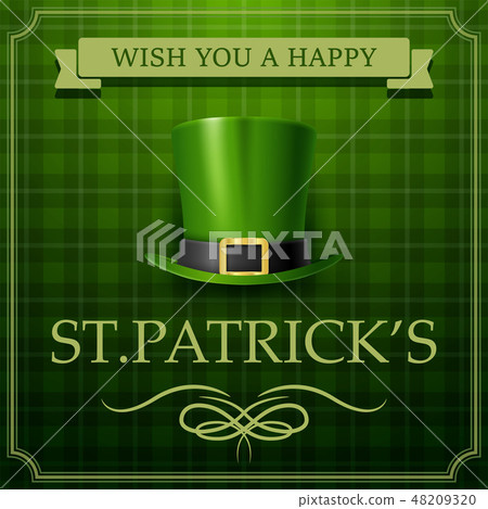 Typographic Saint Patrick's Day Retro Background 48209320
