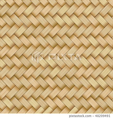 Reed mat with woven texture of crosshatched straws 48209491