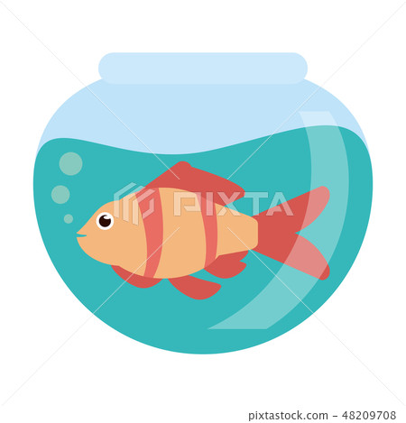Fish in crystal bowl 48209708