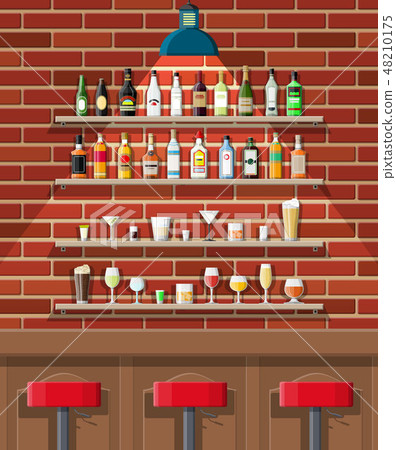 Interior of pub, cafe or bar. Interior of pub, cafe or bar. 48210175
