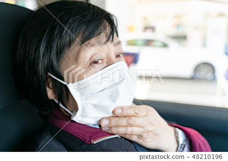 In female car in mask shape, passenger seat In female car in mask shape, passenger seat 48210196