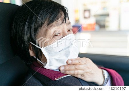 在面具形狀的女性汽車，乘客座位 48210197