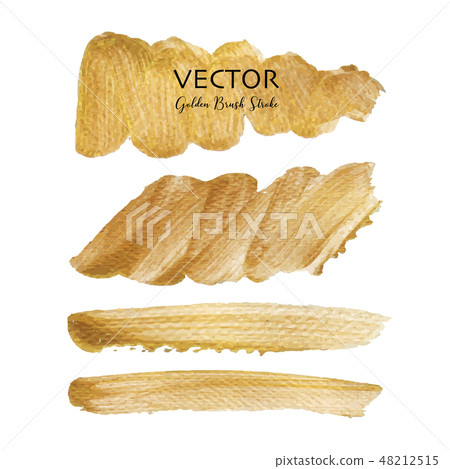 Golden vector brush stroke. Golden vector brush stroke. 48212515