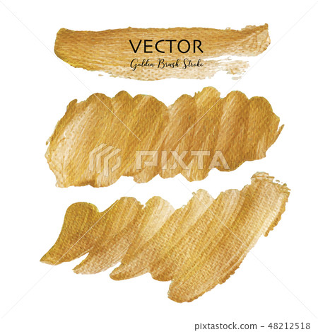 Golden vector brush stroke. Golden vector brush stroke. 48212518