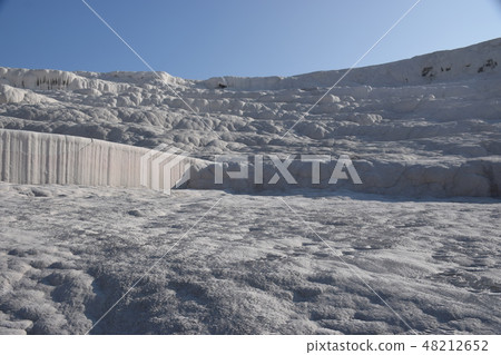 Turkish World Heritage Pamukkale Limestone shelf and lime floor Turkish World Heritage Pamukkale Limestone shelf and lime floor 48212652