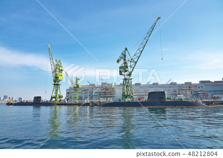 [Submarine] Kawasaki Heavy Industries Kobe Factory No. 4 dock 48212804