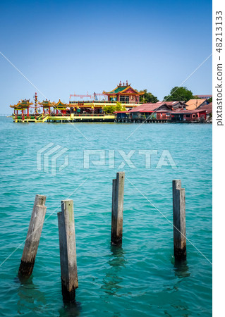 Temple in George Town Chew jetty, Penang, Malaysia 48213133