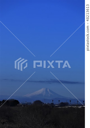 從水邊公園看到的富士山(第一個日出) 從水邊公園看到的富士山(第一個日出) 48213613