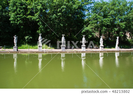 Hadrian's villa (Villa Adriana) Caryatide on the banks of Canopus [Tivoli, Italy] 48213802