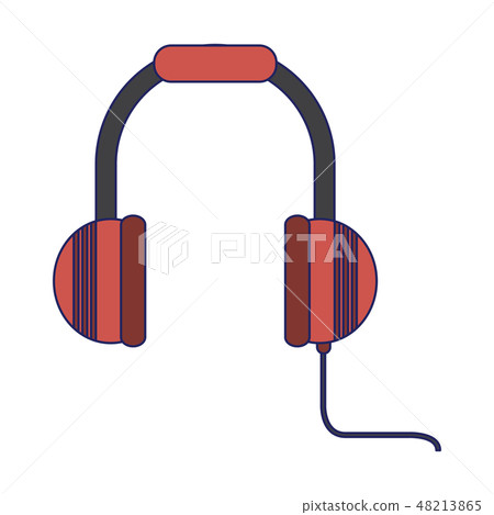 Music headphones device isolated 48213865