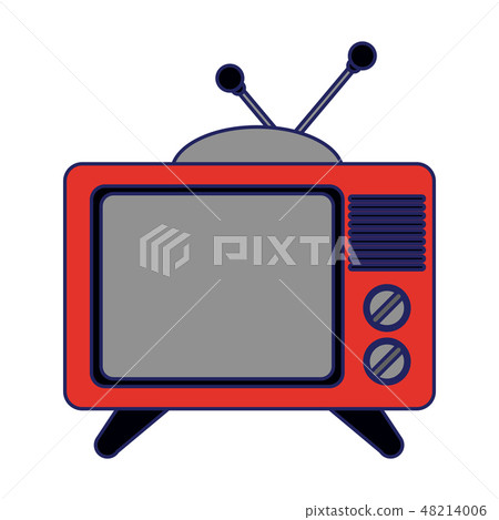 Old television technology symbol Old television technology symbol 48214006