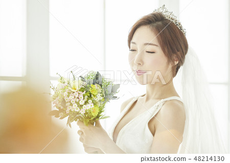 Wedding, wedding, wedding, wedding dress, sexy, young woman Wedding, wedding, wedding, wedding dress, sexy, young woman 48214130