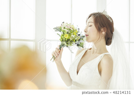 Wedding, wedding, wedding, wedding dress, sexy, young woman 48214131