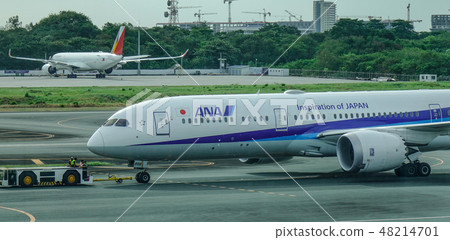 Passenger airplane at Manila Airport, Philippines Passenger airplane at Manila Airport, Philippines 48214701