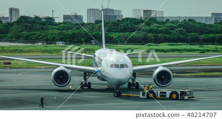 Passenger airplane at Manila Airport, Philippines Passenger airplane at Manila Airport, Philippines 48214707
