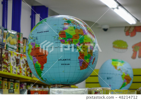 World globe models for sale at bookstore World globe models for sale at bookstore 48214712