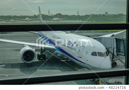 Passenger airplane at Manila Airport, Philippines Passenger airplane at Manila Airport, Philippines 48214716