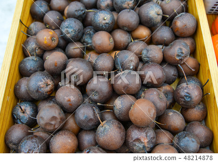 Frozen pear fruits at local market Frozen pear fruits at local market 48214878