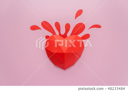 Paper hearth with shadow.  48215484