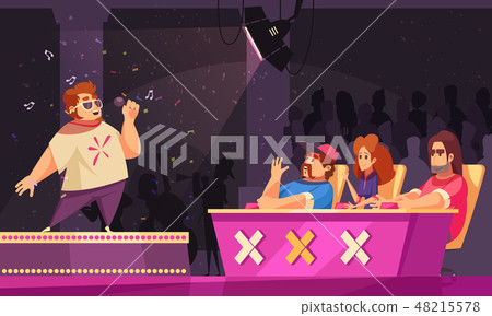 TV Talent Show Illustration  48215578