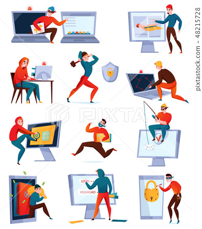 Hacker Icon Set 48215728