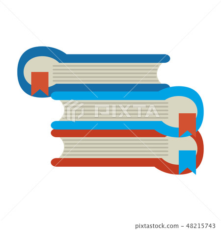 Books stacked cartoons isolated Books stacked cartoons isolated 48215743