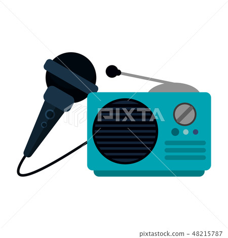 old radio stereo and microphone old radio stereo and microphone 48215787