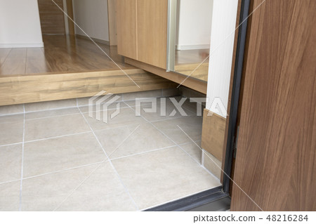 The entrance of a newly built house The entrance of a newly built house 48216284