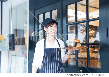 咖啡館咖啡館酒吧餐館小姐 48216388