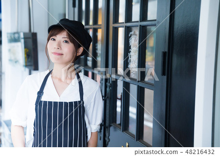 咖啡館咖啡館酒吧餐館小姐 48216432