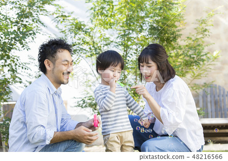 Outdoor family · Soap bubbles Outdoor family · Soap bubbles 48216566