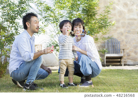 Outdoor family · Soap bubbles 48216568