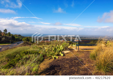 Huntington and Newport Beach viewed from the Vista Ridge Park in California Huntington and Newport Beach viewed from the Vista Ridge Park in California 48217620
