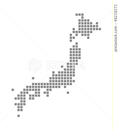 Pixel map. Vector dotted map. 48218271